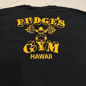 Fudge’s Gym Hawaii Mens T-shirt Size X-Large Black Long Sleeve